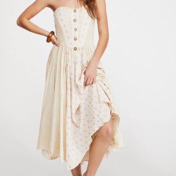 NWT Free People Amanda Midi Dress - Picture 2 of 11